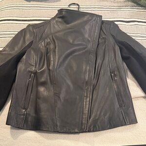 Chelsea28 Black Leather Jacket